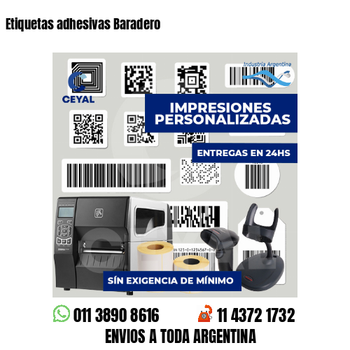 Etiquetas adhesivas Baradero