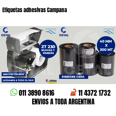 Etiquetas adhesivas Campana