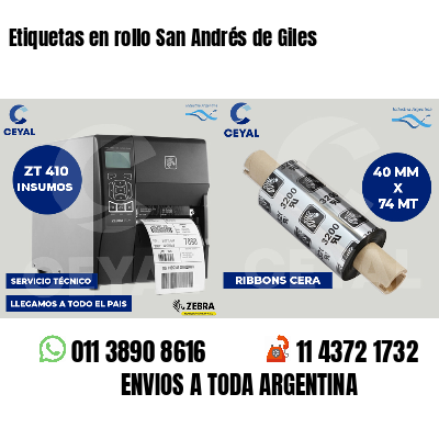 Etiquetas en rollo San Andrés de Giles