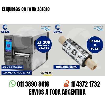 Etiquetas en rollo Zárate