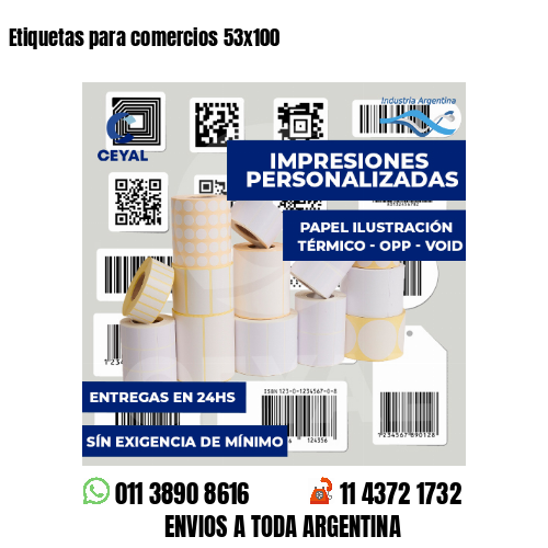 Etiquetas para comercios 53x100