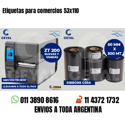 Etiquetas para comercios 53x110