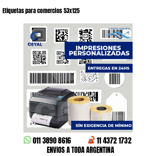 Etiquetas para comercios 53x125