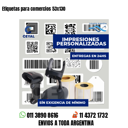 Etiquetas para comercios 53x130