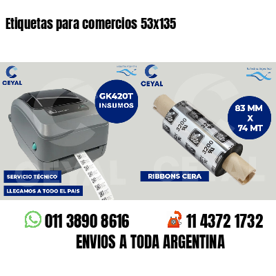 Etiquetas para comercios 53x135