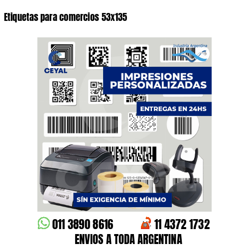 Etiquetas para comercios 53x135