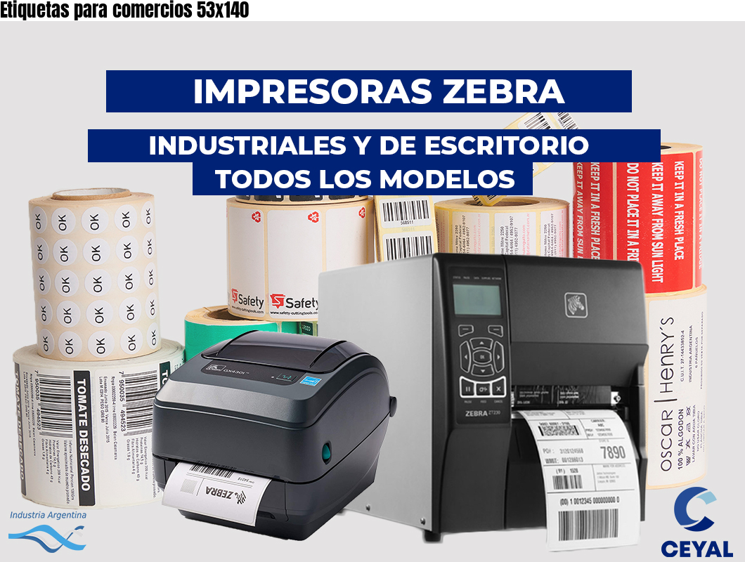 Etiquetas para comercios 53x140