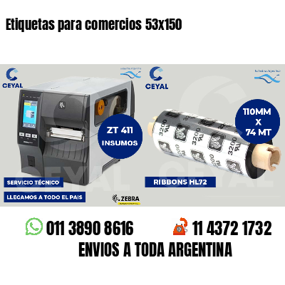 Etiquetas para comercios 53x150