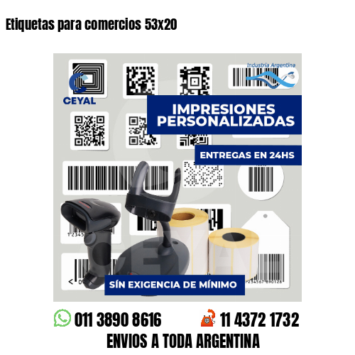Etiquetas para comercios 53x20