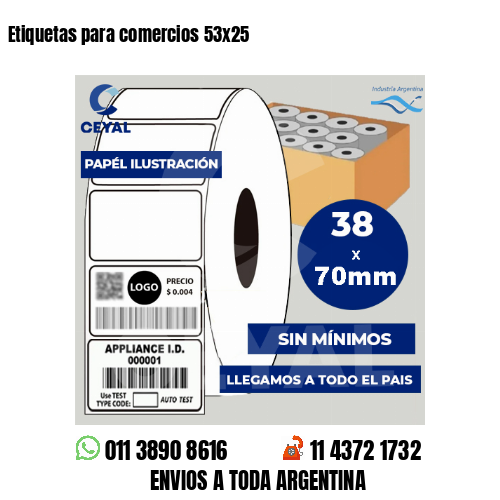Etiquetas para comercios 53×25
