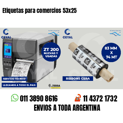 Etiquetas para comercios 53x25