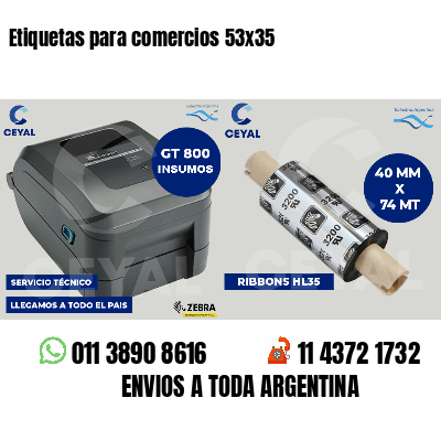 Etiquetas para comercios 53x35