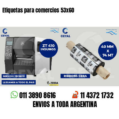Etiquetas para comercios 53x60