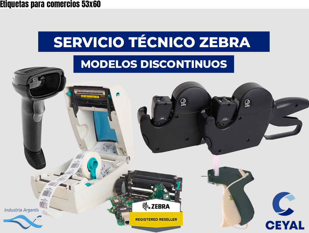 Etiquetas para comercios 53x60