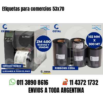 Etiquetas para comercios 53x70