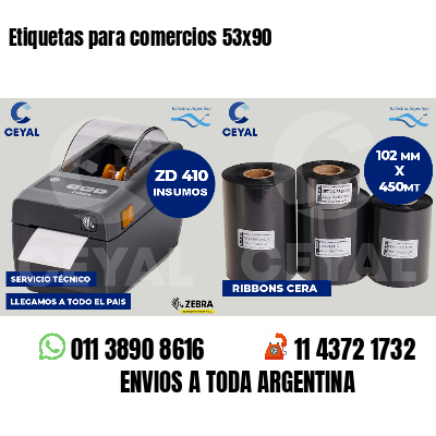 Etiquetas para comercios 53x90