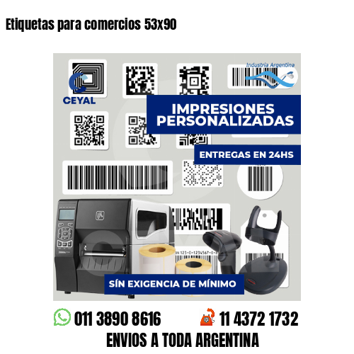 Etiquetas para comercios 53x90