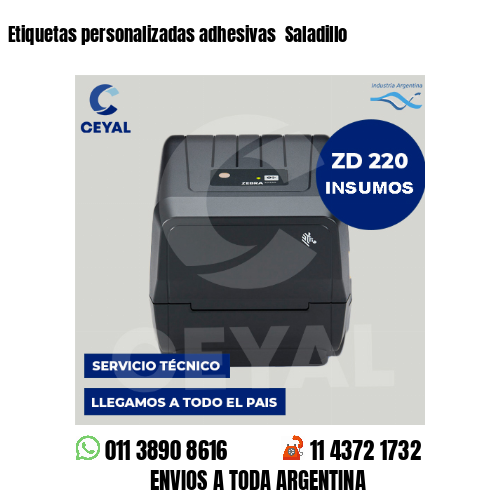 Etiquetas personalizadas adhesivas  Saladillo