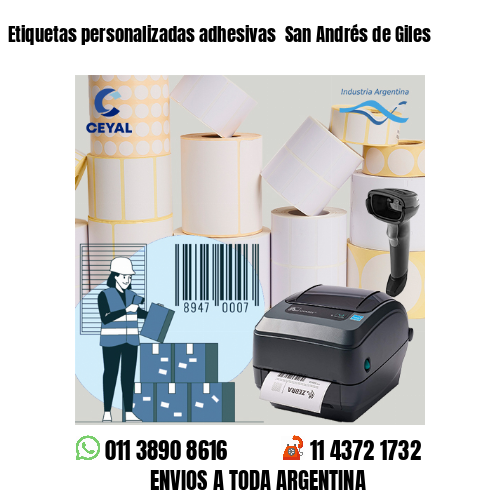 Etiquetas personalizadas adhesivas  San Andrés de Giles