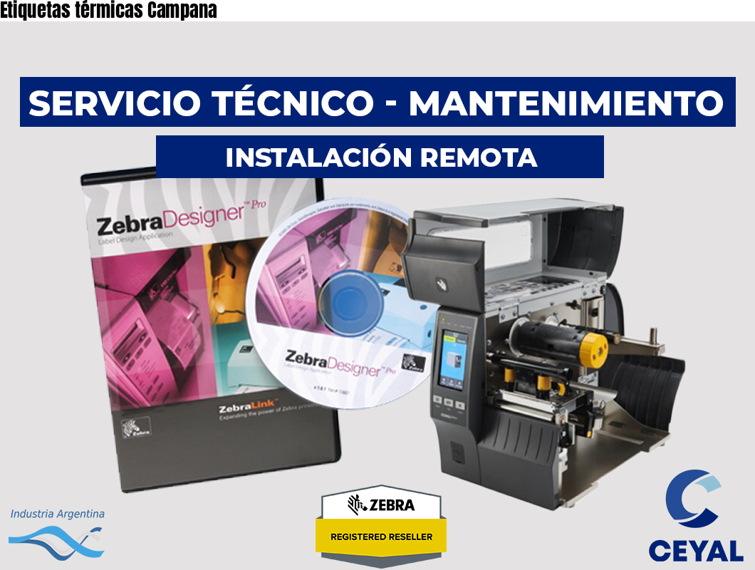 Etiquetas térmicas Campana