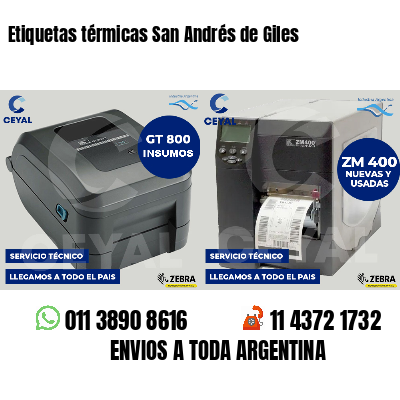 Etiquetas térmicas San Andrés de Giles
