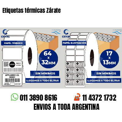 Etiquetas térmicas Zárate