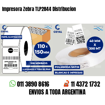 Impresora Zebra TLP2844 Distribucion