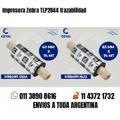 Impresora Zebra TLP2844 trazabilidad