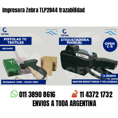 Impresora Zebra TLP2844 trazabilidad