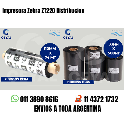 Impresora Zebra ZT220 Distribucion