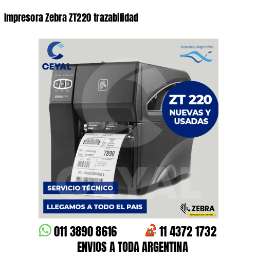 Impresora Zebra ZT220 trazabilidad