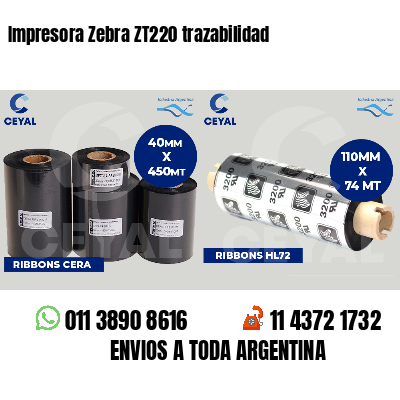 Impresora Zebra ZT220 trazabilidad