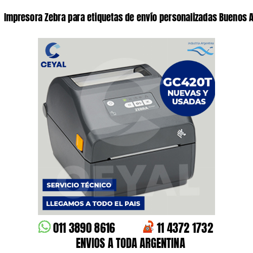 Impresora Zebra para etiquetas de envío personalizadas Buenos Aires
