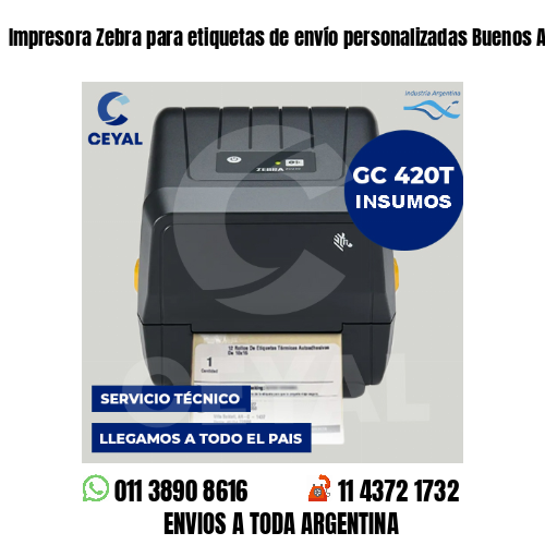 Impresora Zebra para etiquetas de envío personalizadas Buenos Aires