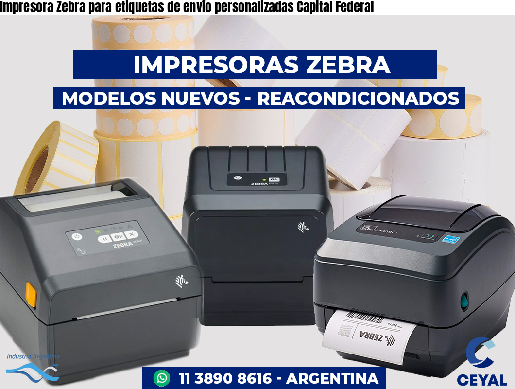 Impresora Zebra para etiquetas de envío personalizadas Capital Federal