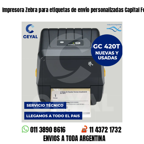 Impresora Zebra para etiquetas de envío personalizadas Capital Federal