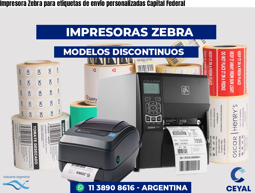 Impresora Zebra para etiquetas de envío personalizadas Capital Federal