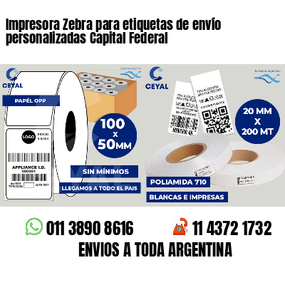 Impresora Zebra para etiquetas de envío personalizadas Capital Federal