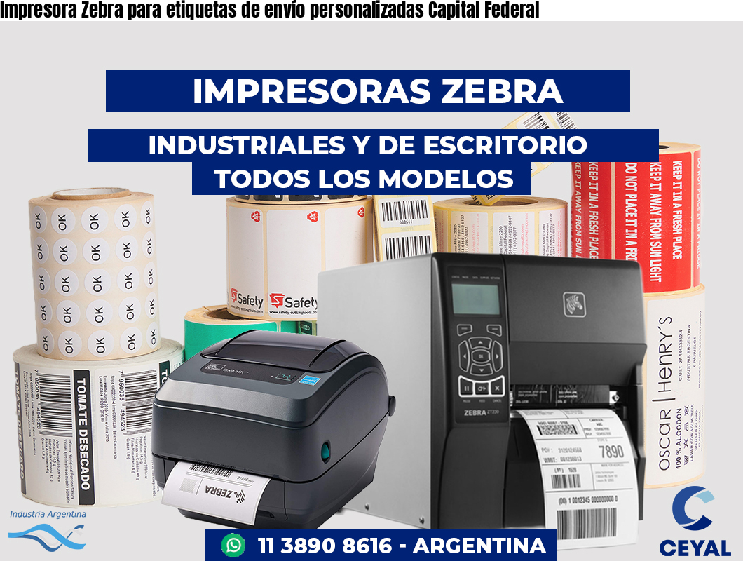 Impresora Zebra para etiquetas de envío personalizadas Capital Federal