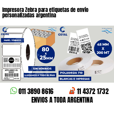 Impresora Zebra para etiquetas de envío personalizadas argentina