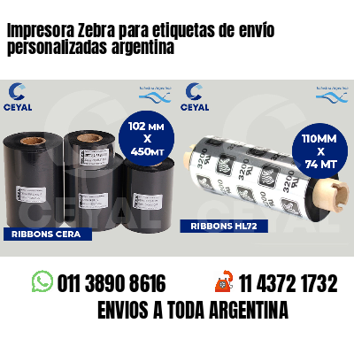 Impresora Zebra para etiquetas de envío personalizadas argentina