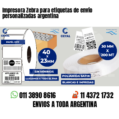Impresora Zebra para etiquetas de envío personalizadas argentina