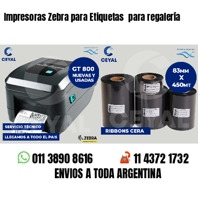 Impresoras Zebra para Etiquetas  para regalería