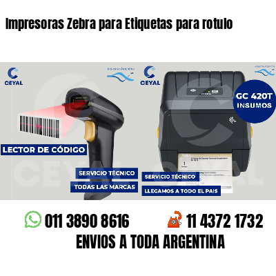 Impresoras Zebra para Etiquetas para rotulo