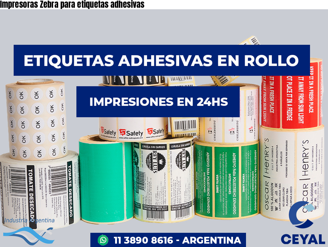 Impresoras Zebra para etiquetas adhesivas