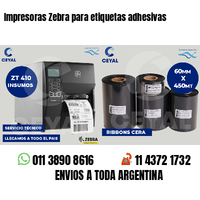Impresoras Zebra para etiquetas adhesivas