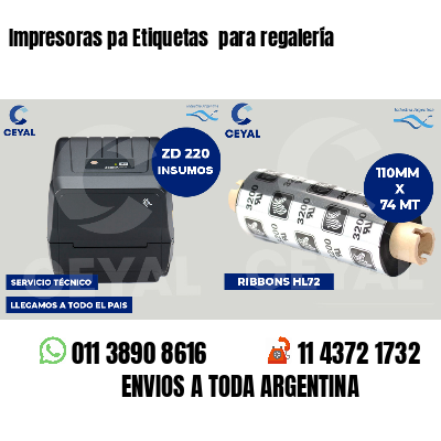 Impresoras pa Etiquetas  para regalería