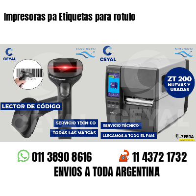 Impresoras pa Etiquetas para rotulo