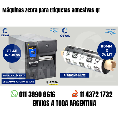 Máquinas Zebra para Etiquetas adhesivas qr