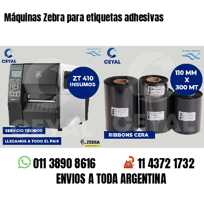 Máquinas Zebra para etiquetas adhesivas